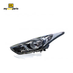 Halogen Head Lamp Passenger Side Certified Suits Hyundai Elantra MD 2011 to 2013