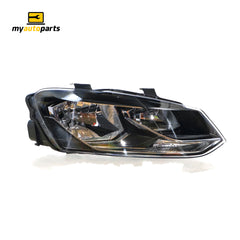 Halogen Head Lamp Drivers Side Certified Suits Volkswagen Polo 6R 2014 to 2018