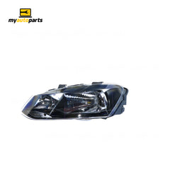 Halogen Head Lamp Passenger Side Certified Suits Volkswagen Polo Trendline 6R 2010 to 2014