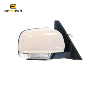 Door Mirror With Indicator Drivers Side Genuine suits Mitsubishi Pajero 2008 to 2014