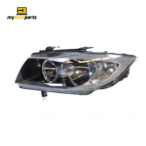 Halogen Manual Adjust Head Lamp Passenger Side OES Suits BMW 3 Series E90 2005 to 2008