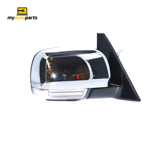 Chrome Door Mirror With Indicator Drivers Side Genuine suits Mitsubishi Pajero 2008 On