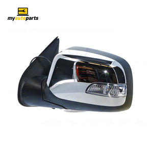Chrome Door Mirror Electric Adjust with Indicator Passenger Side Aftermarket suits Holden Colorado & Rodeo