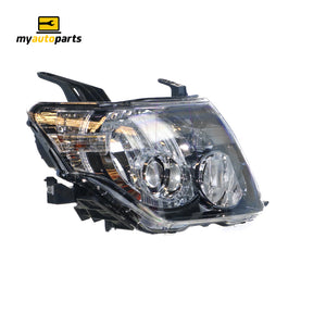 Halogen Black Head Lamp Drivers Side Genuine Suits Mitsubishi Pajero NT 2009 to 2011