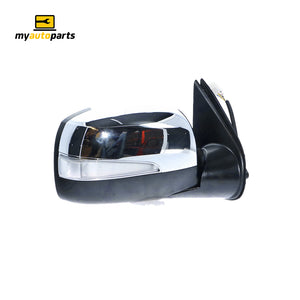 Chrome Door Mirror Electric Adjust with Indicator Drivers Side Genuine suits Holden Rodeo & Isuzu D-Max