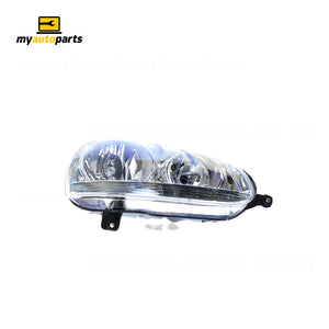 Chrome Head Lamp Drivers Side OES suits Volkswagen Golf/Jetta 2004 to 2011