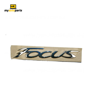 Boot lid Emblem "Focus" Genuine suits Ford Focus LW/LZ 4/2011 to 8/2015