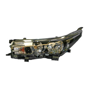 Halogen Head Lamp with Mould Passenger Side OEM Suits Toyota Corolla ZRE172R 2013 to 2016