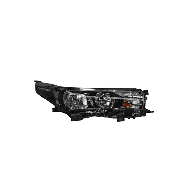 Halogen Head Lamp with Mould Drivers Side OEM Suits Toyota Corolla ZRE172R 2013 to 2016