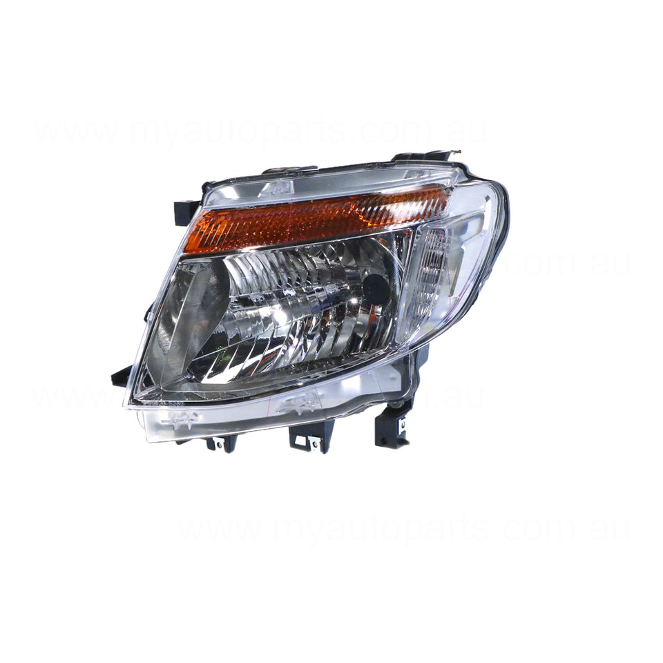 Chrome Head Lamp Passenger Side Certified Suits Ford Ranger Wildtrak PX 2011 to 2015