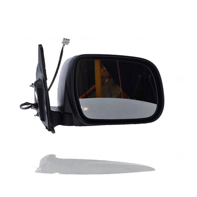 Black Door Mirror Electric Adjust Drivers Side Certified suits Toyota Hilux 15/16/25/26 Series SR & SR5 2007 to 2010