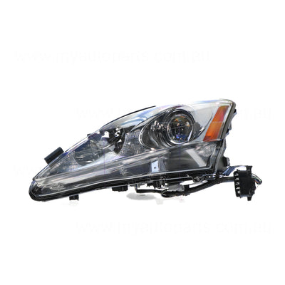 Halogen Head Lamp Passenger Side Genuine Suits Lexus IS250 Prestige GSE20 2010 to 2013