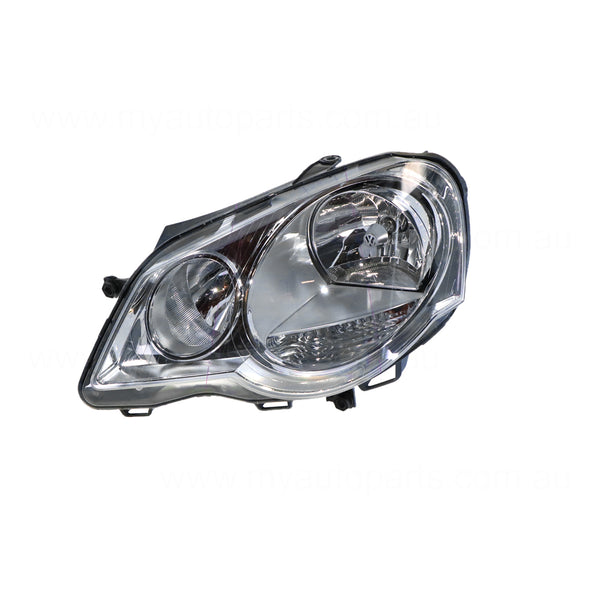 Halogen Head Lamp Passenger Side OEM Suits Volkswagen Polo 9N 2005 to 2010