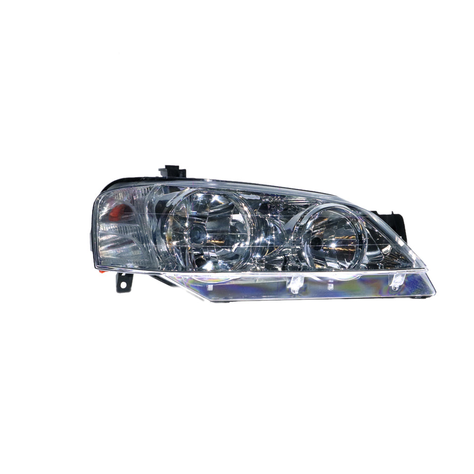 Chrome Halogen Head Lamp Drivers Side Certified Suits Ford Falcon Futura/Fairmont BA/BF 2002 to 2006