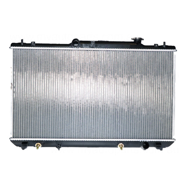 Radiator 34 / 34 mm Plastic Aluminium 400 x 738 x 27 mm Mauto 2.4 L 2AZFE Aftermarket Suits Toyota Camry ACV36R 2002 to 2006