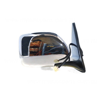 Chrome Door Mirror Electric Adjust Drivers Side Aftermarket Suits Toyota Landcruiser 100 SERIES 1998 to 2007