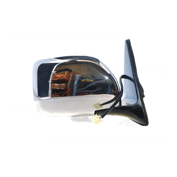 Chrome Door Mirror Electric Adjust Drivers Side Aftermarket Suits Toyota Landcruiser 100 SERIES 1998 to 2007