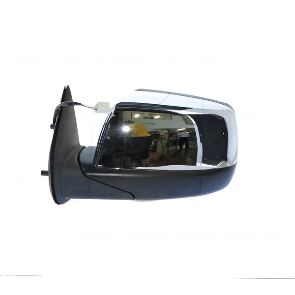 Chrome Door Mirror Electric Adjust Passenger Side Aftermarket Suits Ford Ranger PJ 2006 to 2009