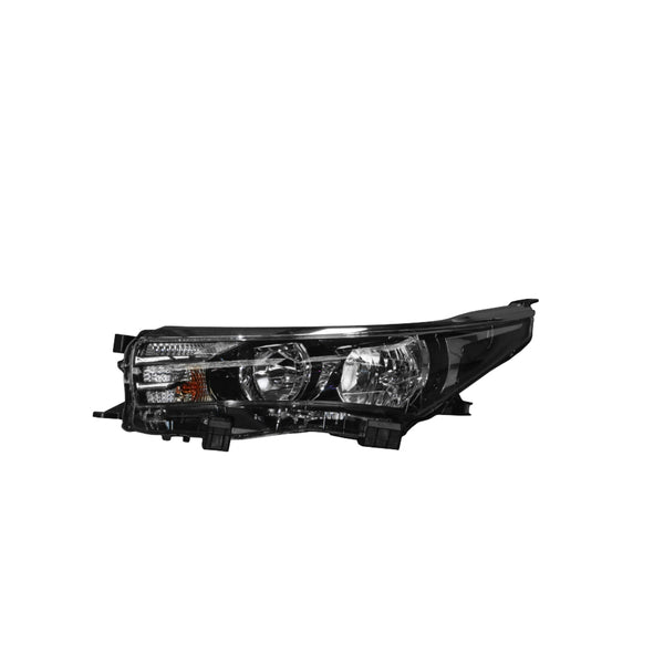 Halogen Head Lamp with Mould Passenger Side OEM Suits Toyota Corolla ZRE172R 2013 to 2016