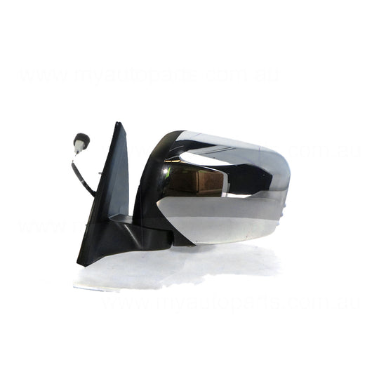 Door Mirror Passenger Side OEM suits Mitsubishi Triton 2006 to 2015-Electric Chrome