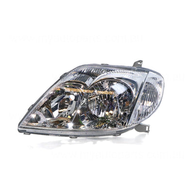 Halogen Head Lamp Passenger Side Certified Suits Toyota Corolla ZZE122R 2001 to 2007