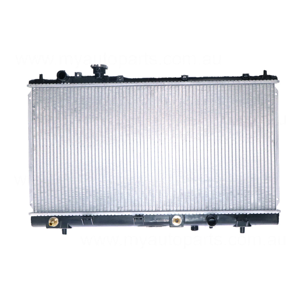 Radiator 28 / 28 mm Plastic Aluminium 350 x 688 x 16 mm Manual/Auto 1.8L, 2.0L L FP, FS Aftermarket Suits Mazda Premacy CP 2001 to 2003