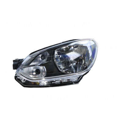 Halogen Electric Adjust Head Lamp Passenger Side Certified Suits Volkswagen Up AA 2012 to 2014