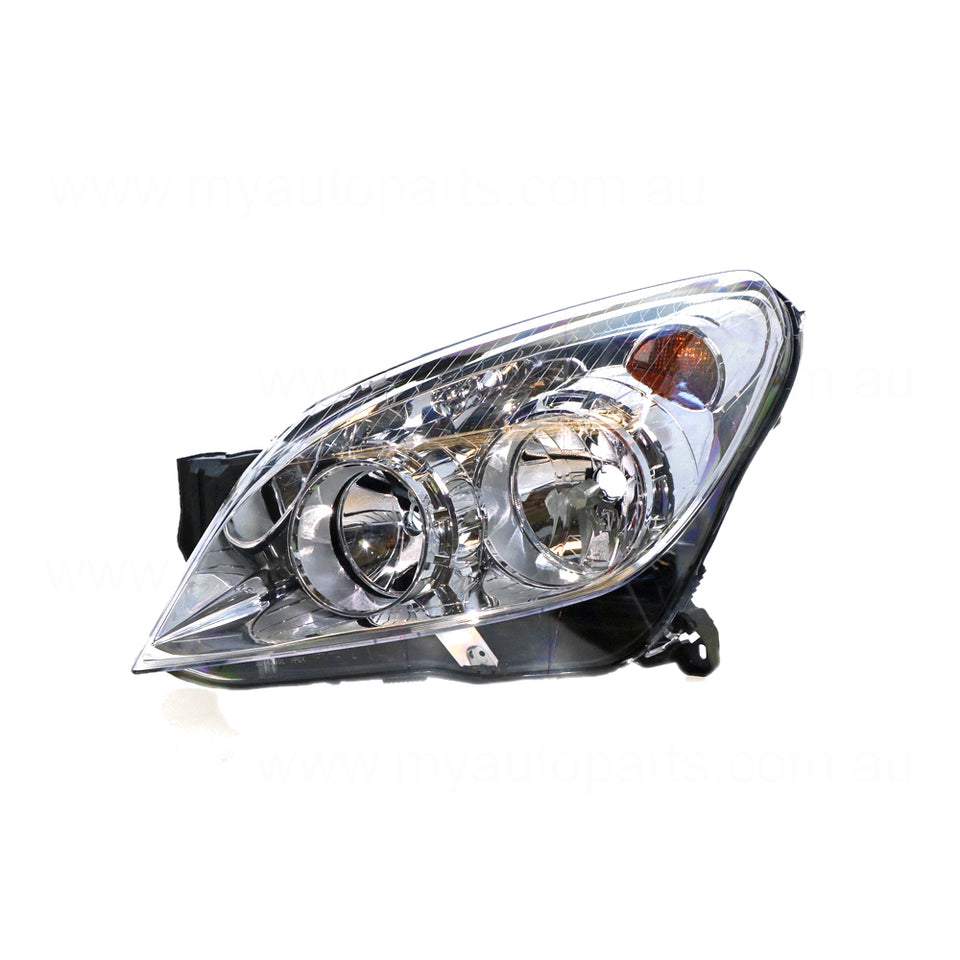 Chrome Head Lamp Passenger Side Certified Suits Holden Astra AH 11/2006 to 8/2009