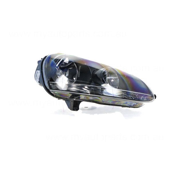 Black Head Lamp Drivers Side OEM Suits Volkswagen Golf MK 5 2004 to 2009