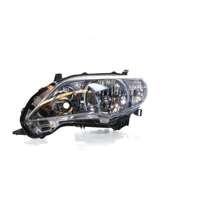 Halogen Head Lamp Passenger Side Genuine Suits Toyota Corolla ZRE152R 2010 to 2013