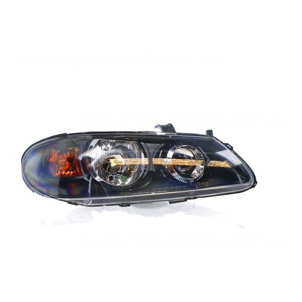 Black Head Lamp Drivers Side Certified Suits Nissan Pulsar N16 9/2002 to 1/2006