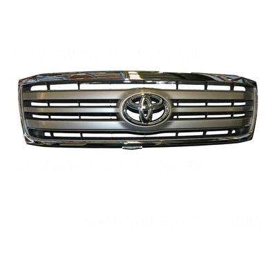 Silver with Chrome Surround Grille Genuine suits Toyota Landcruiser 100 Series 5/2005 to 7/2007