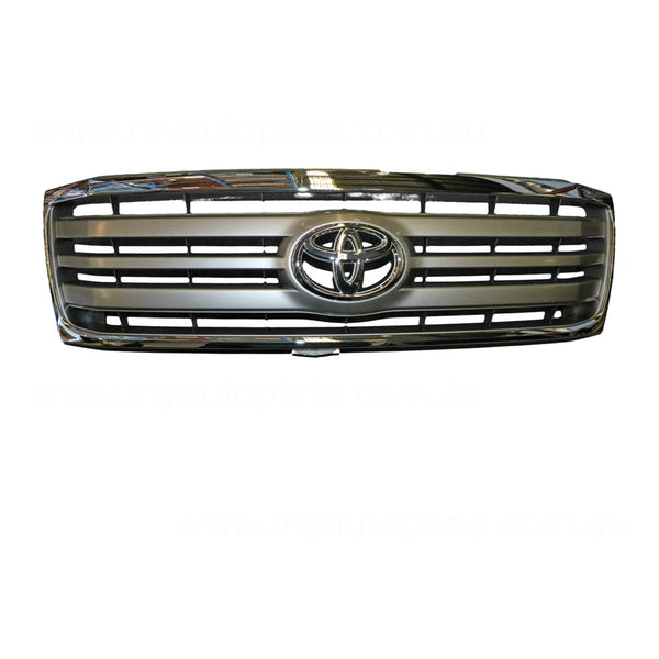 Silver with Chrome Surround Grille Genuine suits Toyota Landcruiser 100 Series 5/2005 to 7/2007