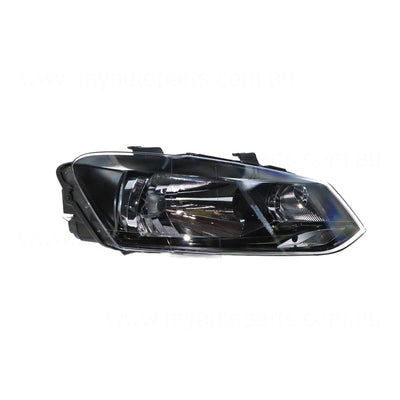 Halogen Head Lamp Drivers Side Certified Suits Volkswagen Polo GTi/Comfortline 6R 2010 to 2014