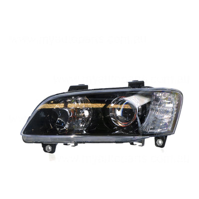 Black Projector Head Lamp Passenger Side Certified suits Holden Commodore VE 8/2006 to 9/2010
