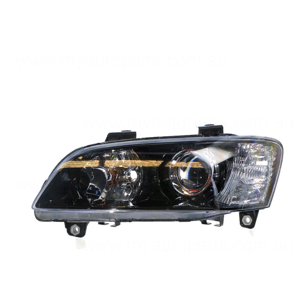 Black Projector Head Lamp Passenger Side Certified suits Holden Commodore VE 8/2006 to 9/2010