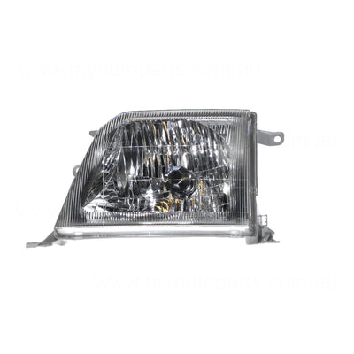 Head Lamp Passenger Side Genuine Suits Toyota Prado 95 Series 1999 to 2002