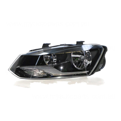 Halogen Head Lamp Passenger Side OES Suits Volkswagen Polo GTi/Comfortline 6R 2010 to 2014