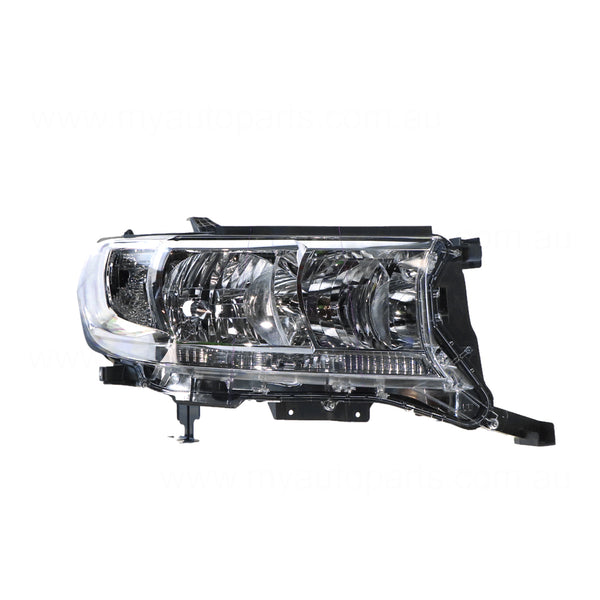 Halogen Head Lamp Drivers Side Genuine Suits Toyota Landcruiser GX VDJ200 2015 to 2021