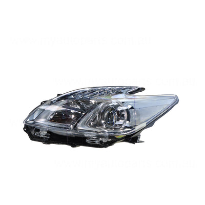 Halogen Head Lamp Passenger Side Genuine Suits Toyota Prius ZVW30R 2009 to 2011