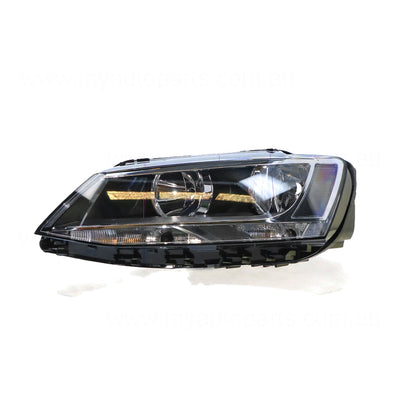 Halogen Manual Adjust Head Lamp Passenger Side Certified Suits Volkswagen Jetta 1B 2011 to 2017