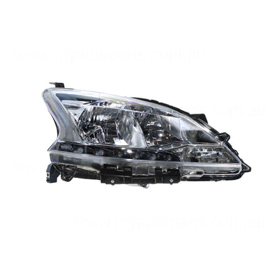 Halogen Head Lamp Drivers Side Certified Suits Nissan Pulsar ST-L B17 2012 to 2017