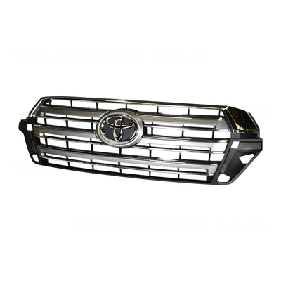 Chrome Grille OEM with Precrash Sensors suits Toyota Landcruiser 200 Series VX/GXL 9/2015 On