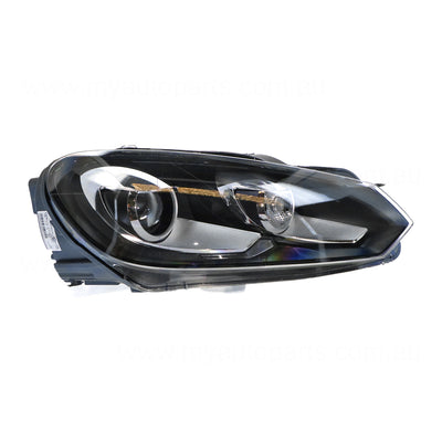 Xenon Chrome Head Lamp Drivers Side OES  Suits Volkswagen Golf MK 6 2009 to 2013