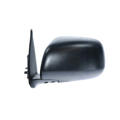 Black Door Mirror Manual Adjust Passenger Side OEM suits Toyota Hilux 15/16/25/26 Series Single Cab/Xtra Cab 4WD SR & SR5 2009 to 2015