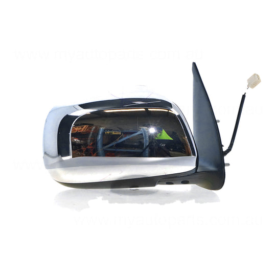 Chrome Door Mirror Electric Adjust Drivers Side OEM suits Toyota Hilux 15/25/26 Series Dual Cab/Xtra Cab 4WD SR5 2009 to 2010