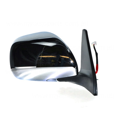 Chrome Door Mirror Drivers Side Genuine Suits Toyota Prado 120 Series GXL/VX/Grande 2002 to 2009