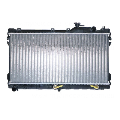 Radiator 32 / 32 mm Plastic Aluminium 320 x 648 x 26 mm Manual/Auto 1.6L, 1.8L L B6, B8 Aftermarket Suits Mazda MX-5 NA 1989 to 1998