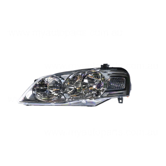 Chrome Halogen Head Lamp Passenger Side Certified Suits Ford Falcon Futura/Fairmont BF II 2006 to 2008