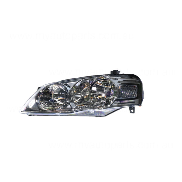 Chrome Halogen Head Lamp Passenger Side Certified Suits Ford Falcon Futura/Fairmont BF II 2006 to 2008